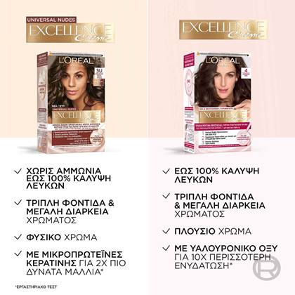 Excellence Universal Nudes σύνθεση χωρίς αμμωνία