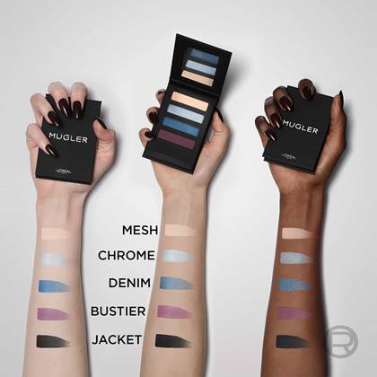 L'Oréal Paris x Mugler Spectrum Παλέτα Σκιών Mignight Αποχρώσεις στο Χέρι