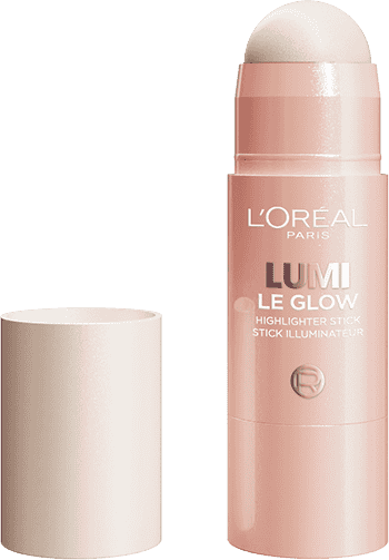 2024 OAP Makeup LUMI LeHighlighterStick 630 Glowy Creme Chic Opened Pack Face