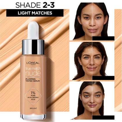 True Match Nude Plumping Tinted Serum 2-3 Light Complementary