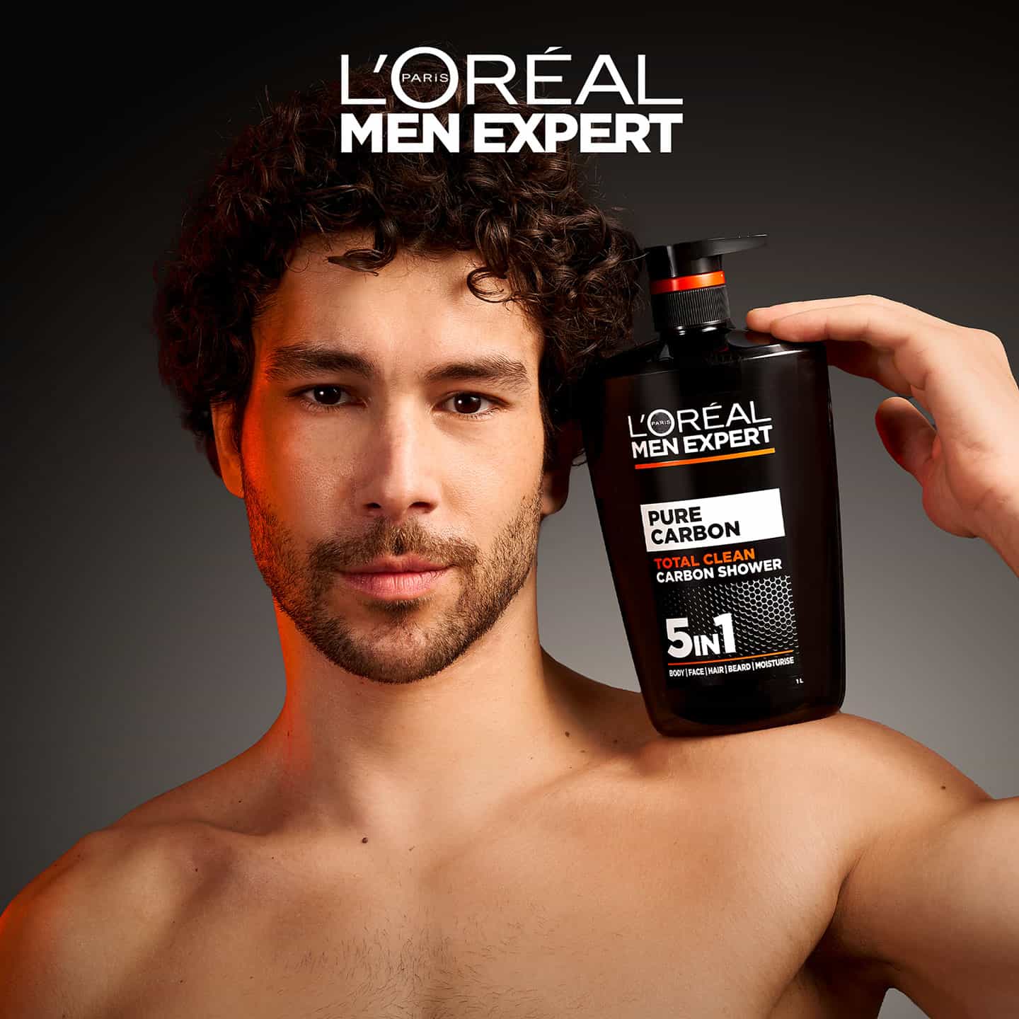 Pure Carbon Ανδρικό Αφρόλουτρο Σώματος 5 σε 1 1lt | L'Oréal Paris