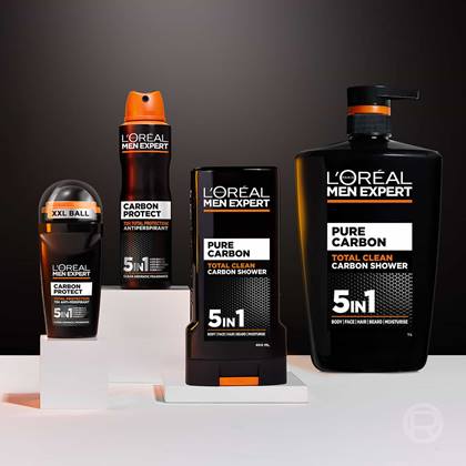 Pure Carbon Ανδρικό Αφρόλουτρο Σώματος 5 σε 1 1lt | L'Oréal Paris