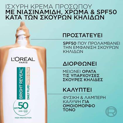 Bright Reveal Κρέμα με Νιασιναμίδη, Χρώμα & SPF50 Πλεονεκτήματα