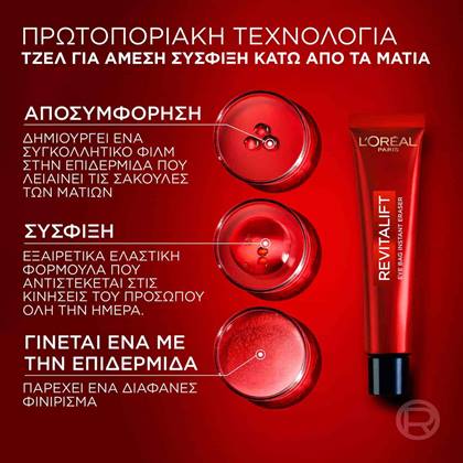 Revitalift Laser Κρέμα Ματιών για Σακούλες Κάτω από τα Μάτια - Πλεονεκτήματα
